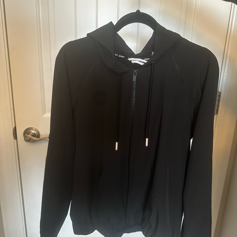 DKNY Black Zip-Up Hoodie